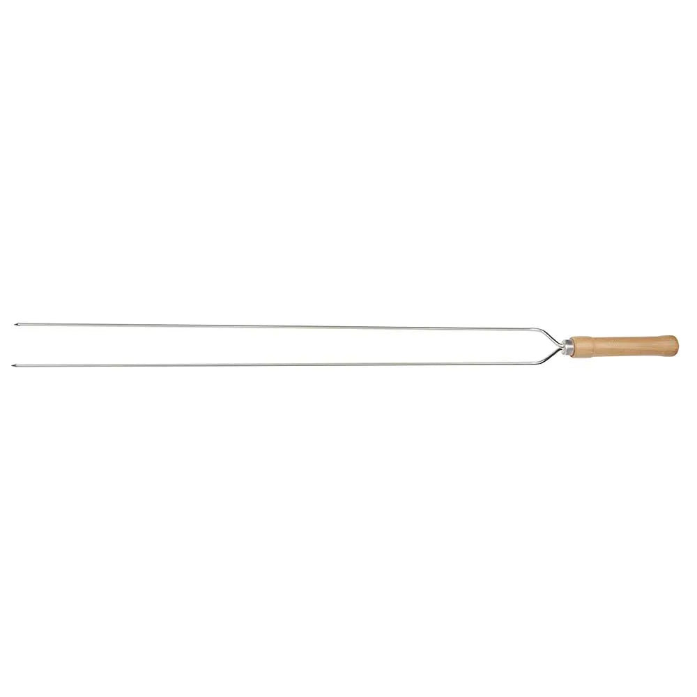 Espeto Duplo Churrasco 95 cm Martinazzo – Inox K30 com Cabo Madeira