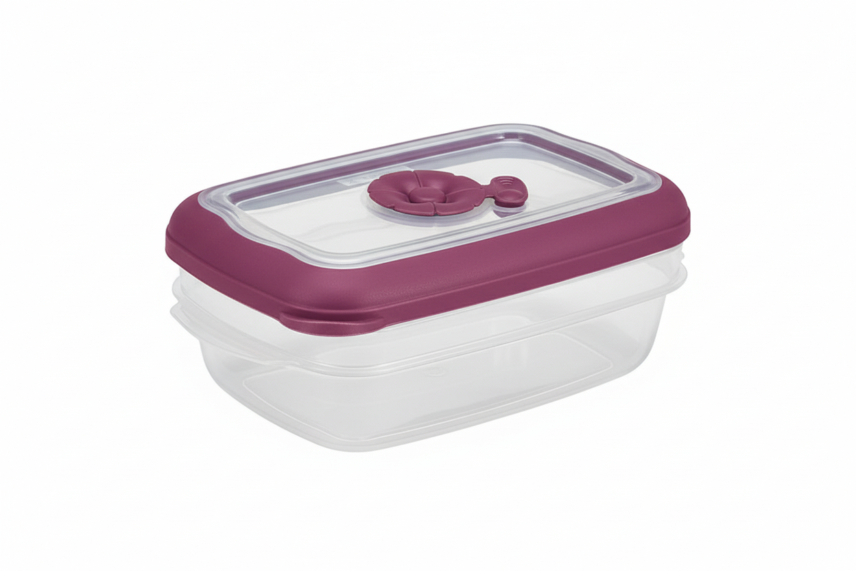 Pote Retangular Hermético Sanremo 430 ml • Linha Flor | Tampa com Vedação, Micro-ondas, Freezer, BPA Free