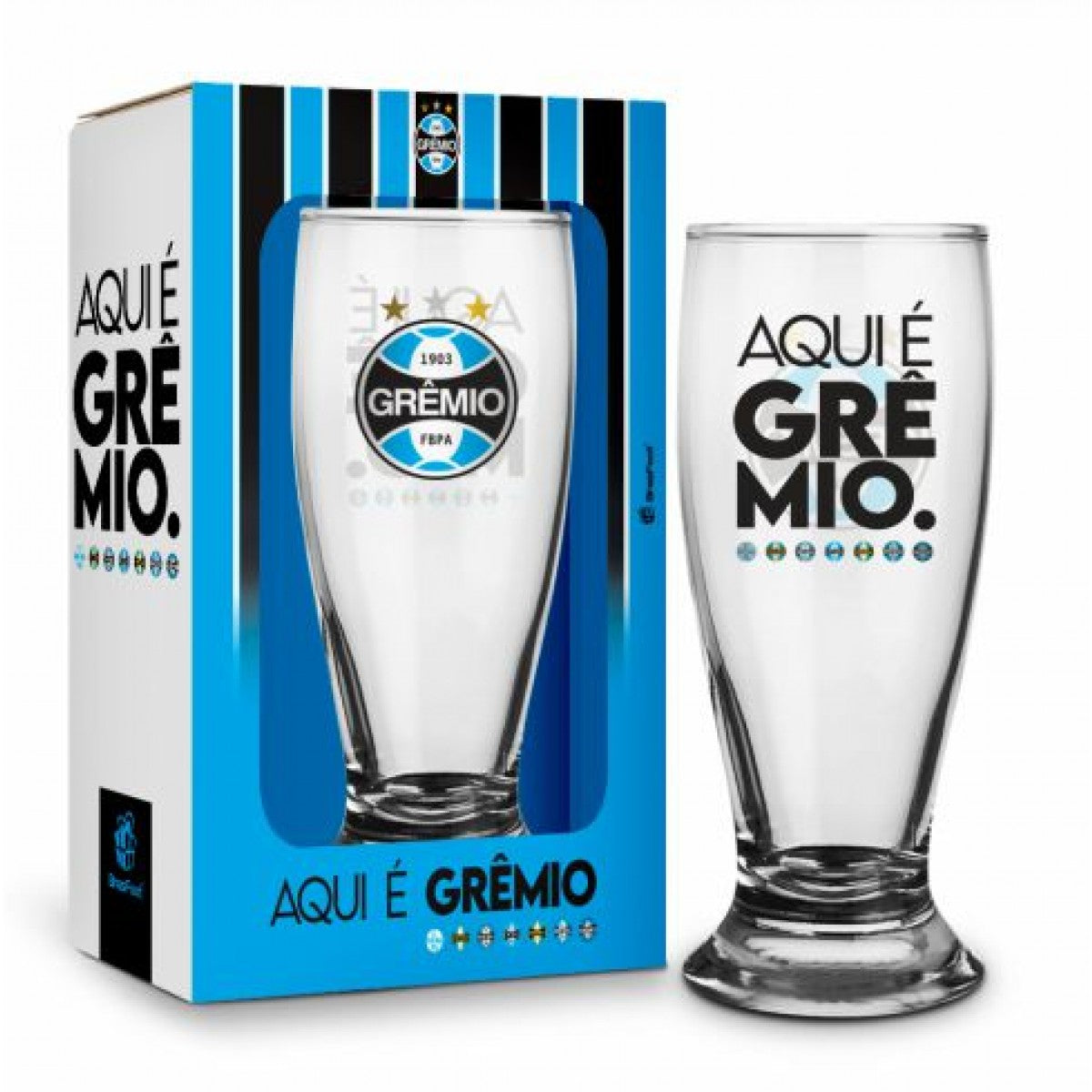 Copo Munich 200 ml - Aqui é Grêmio | Brasfoot Presentes