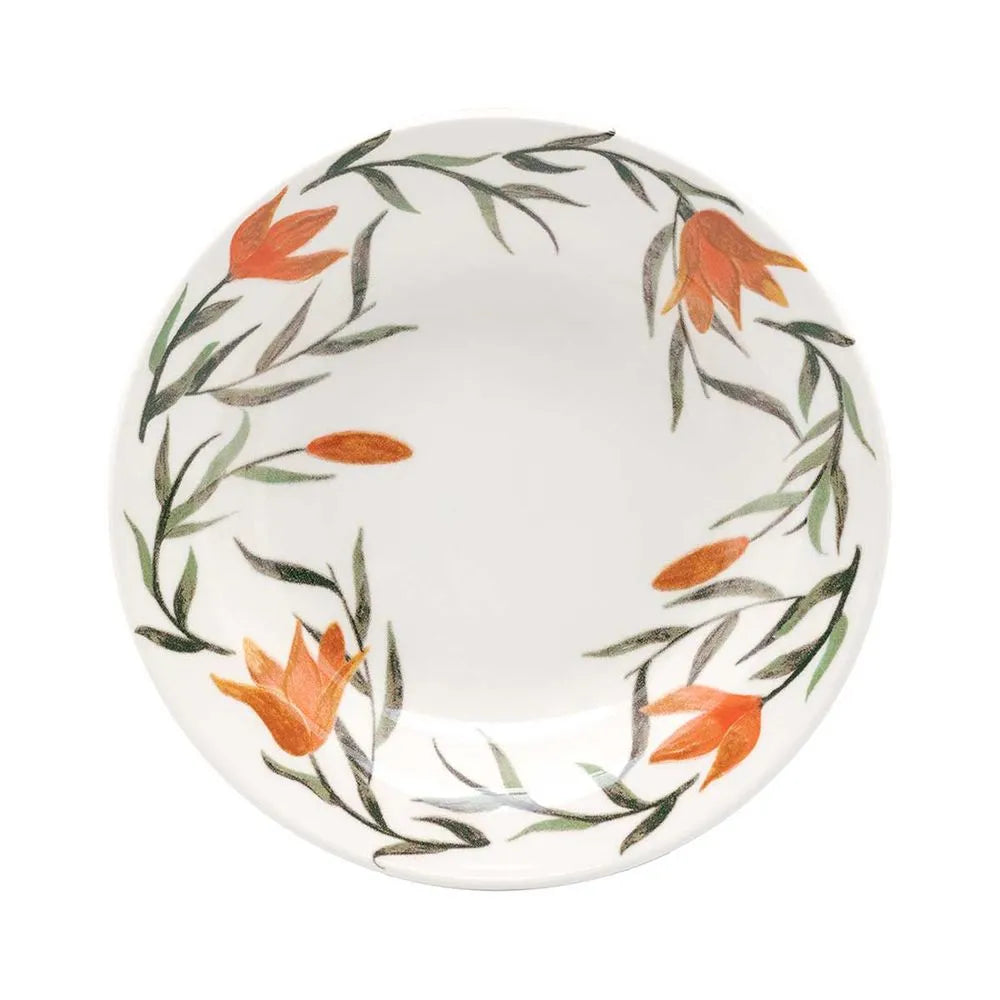 Prato Fundo Oxford Lírios 21,5 cm – Porcelana Resistente e Sofisticada