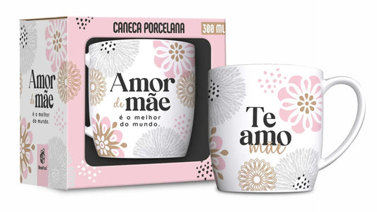Caneca de Porcelana Urban 300ml Melhor Mãe do Mundo Brasfoot