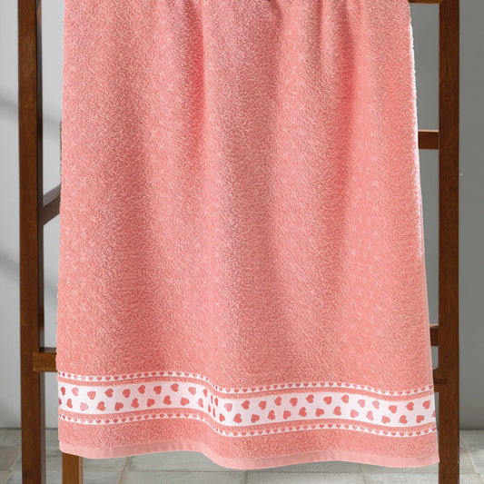 Toalha de Banho Felpuda Jacquard Premium Döhler Rosa 70x140cm – FJ 6987