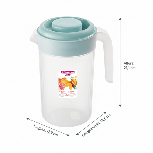 Jarra Plástica Sanremo 2L Vac Freezer SR788/2 | BPA Free | Freezer, Micro e Lava-Louças