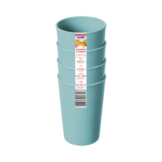 Conjunto 4 Copos Sanremo 270ml Plástico 787/2C | BPA Free