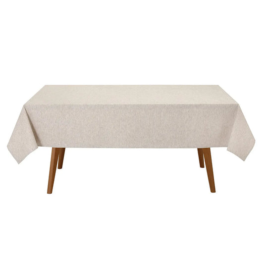 Toalha de Mesa Quadrada Döhler Clean Linhares Natural 2,00m x 2,00m | 8 Lugares