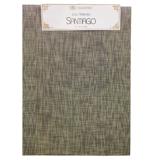 Jogo Americano Santiago 4 Peças 30×45 cm | Niazitex – Impermeável & Durável