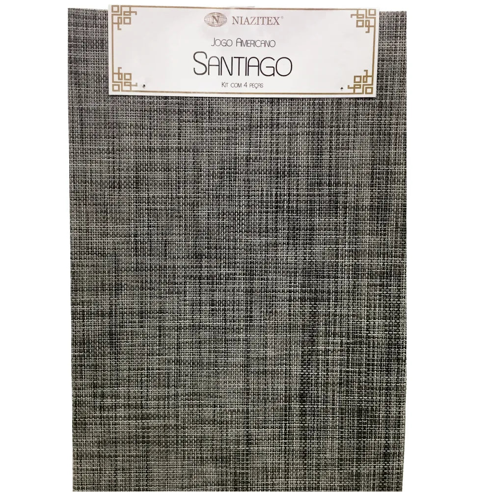 Jogo Americano Santiago 4 Peças 30×45 cm | Niazitex – Impermeável & Durável