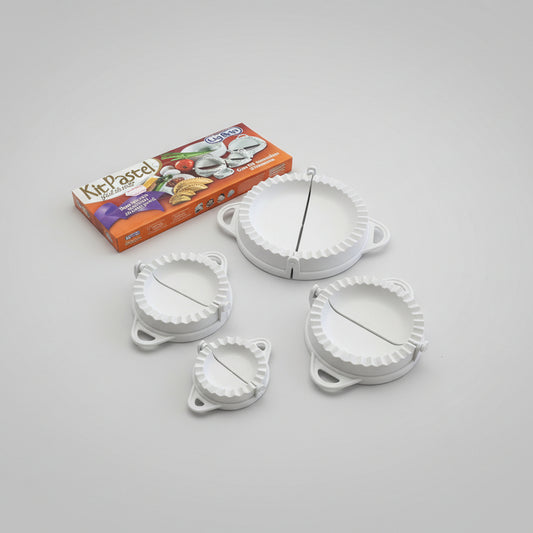 Kit 4 Formas de Pastel LigBrin Branco – Kit de 4 Formas para Pastel, Ravióli e Fogazza