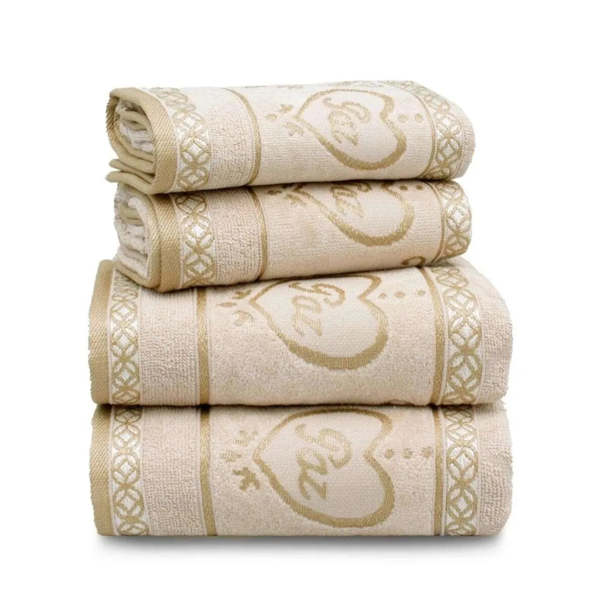 Toalha de Rosto 50×75 cm – Bordada “Fé, Amor e Paz” | Appel Home Algodão