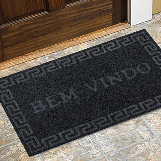 Tapete de Porta “Bem‑Vindo” Vinyl 40×60 cm – Antiderrapante PVC | Niazitex