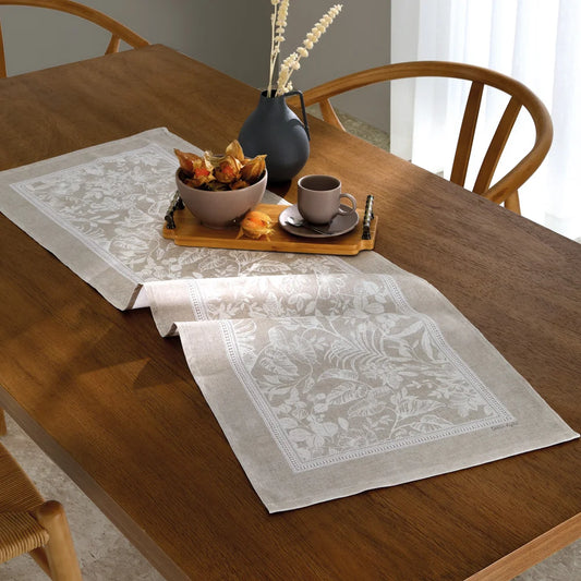 Trilho de Mesa Döhler Clean Renova Estampado 45×160 cm – 50% Algodão | Proteção Antimanchas