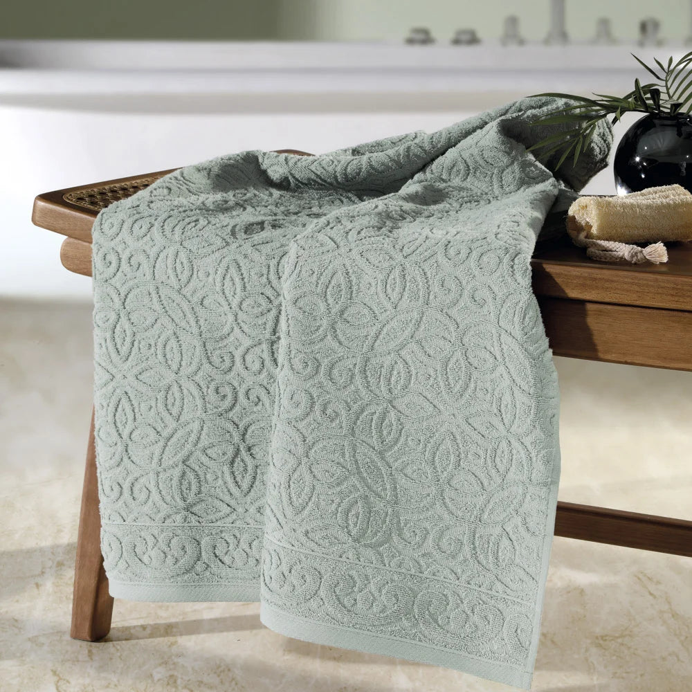 Toalha de Banho Felpudo Jacquard Provença 70 cm x 1,40 m FJ 7948 | Döhler