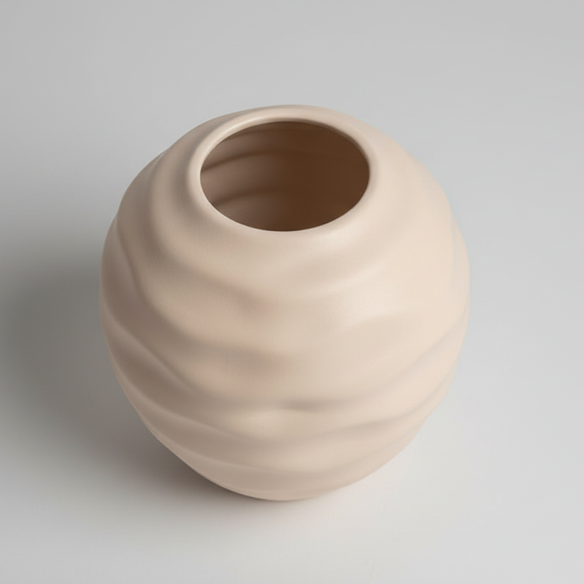 Vaso Cachepot Decorativo StarBella Cerâmica Orgânico P – 17×15,5 cm | Elegante Decoração Minimalista para Casa, Mesa, Estante
