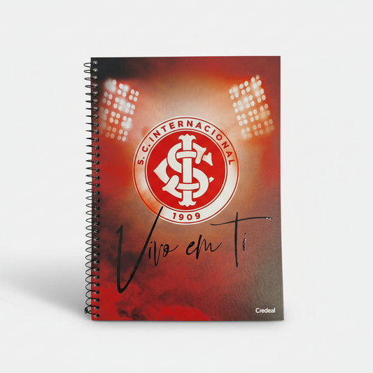 Caderno do Inter Uma Matéria Capa Dura 96 Folhas Credeal