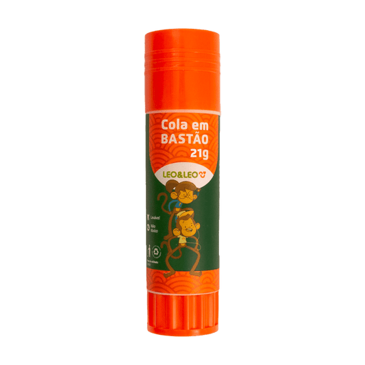 Cola Bastão 21 g Leo&Leo – Fixação Forte, Atóxica e Secagem Rápida – Material Escolar e Escritório