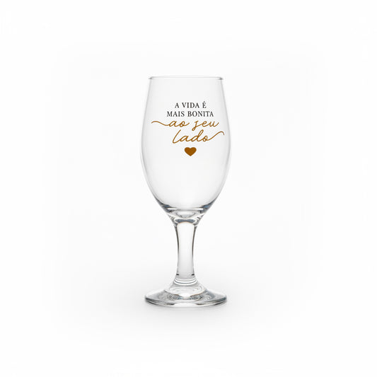 Taça Windsor 330ml em Vidro Brasfoot | A Vida é Mais Bonita ao Seu Lado