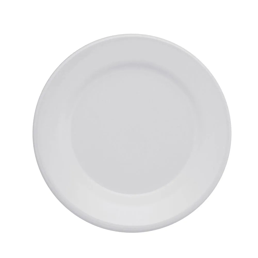 Prato Raso Cerâmica 24 cm Donna Branco Oxford – Sofisticação Minimalista