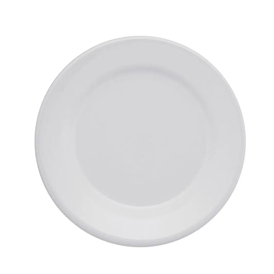 Prato Raso Cerâmica 24 cm Donna Branco Oxford – Sofisticação Minimalista
