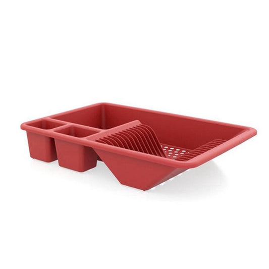 Escorredor de Louça Utility Full – Plástico PP, Capacidade 12 Pratos, Base com Dreno – 43 × 28 × 8 cm