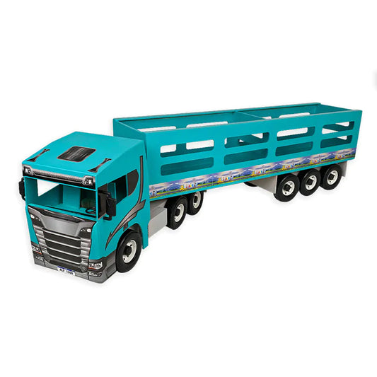 Carreta Boiadeiro Grande Alf Brinquedos 512 – Brinquedo de Madeira Artesanal (Cores Sortidas)