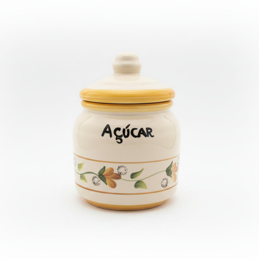 Pote Porta Mantimentos Açúcar em Cerâmica – Star Bella | 20 x 15 cm (Altura x Diâmetro)