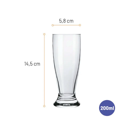 Jogo 6 Copos Tulipa Munich 200ml para Cerveja e Chopp | Nadir