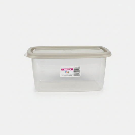 Pote Hermético Retangular Sanremo Linha Fácil 1,4L — Freezer, Micro-ondas e Lava-louças