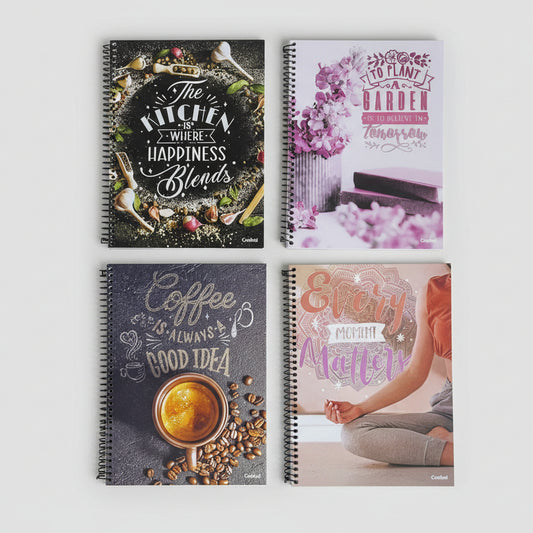 Caderno Universitário Comfy 1 Matéria 80 Folhas Espiral Capa Dura