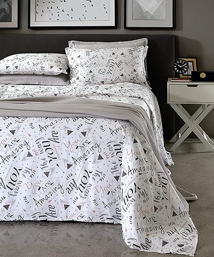 Jogo Roupa de Cama Casal 4 Peças Ambar 150 Fios – Döhler | 100% Algodão