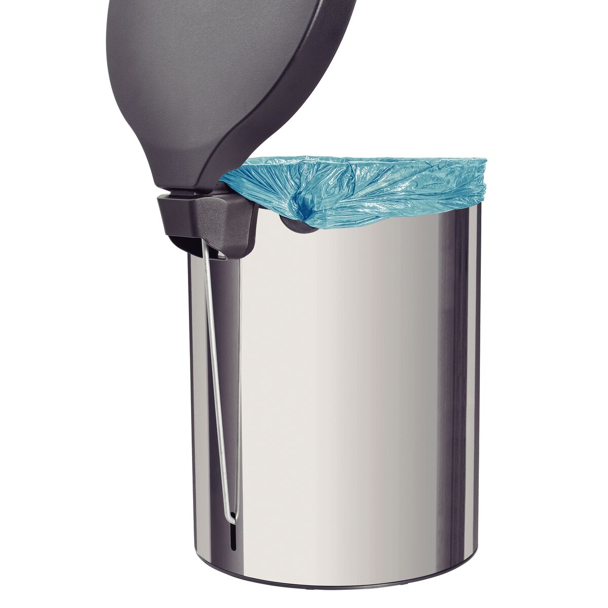 Lixeira com Pedal Tramontina New 5L – Inox Polido | Banheiro/Cozinha