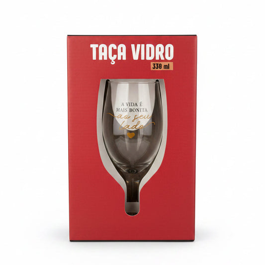 Taça Windsor 330ml em Vidro Brasfoot | A Vida é Mais Bonita ao Seu Lado