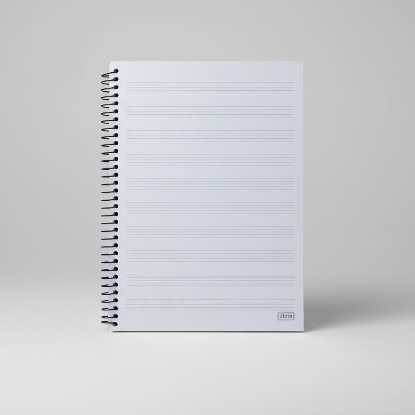 Caderno de Música Tilibra Espiral Capa Dura 80 Folhas – Papel Partitura 200x275 mm