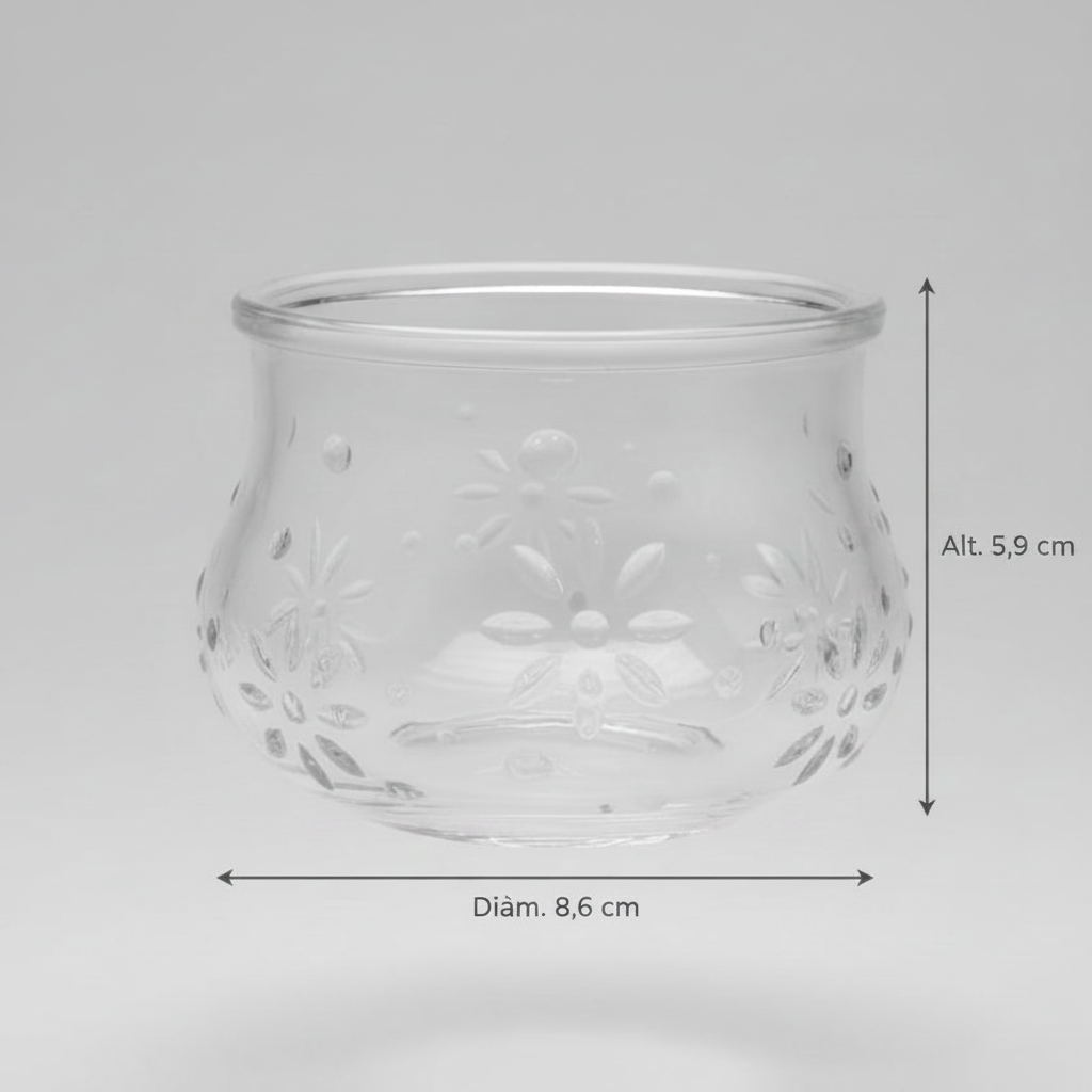 Conjunto de Sobremesa Nadir Nature — 6 Tigelas de Vidro Cristalino 200ml