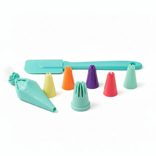 Kit Confeiteiro 8 Peças Art House – Bicos de Confeitar, Saco Reutilizável e Espátula | Decoração de Bolos, Cupcakes e Doces | Utensílios para Confeitaria