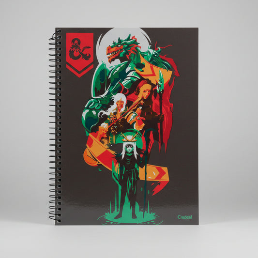Caderno Universitário Dungeons & Dragons – 1 Matéria, 80 Folhas, Capa Dura, Temático RPG – Credeal