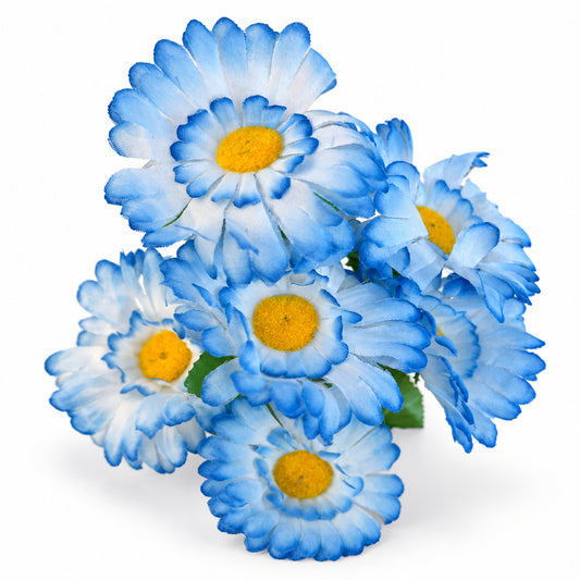 Buquê de Gérberas Artificiais Azul 31 cm – 7 Hastes | FlorArte