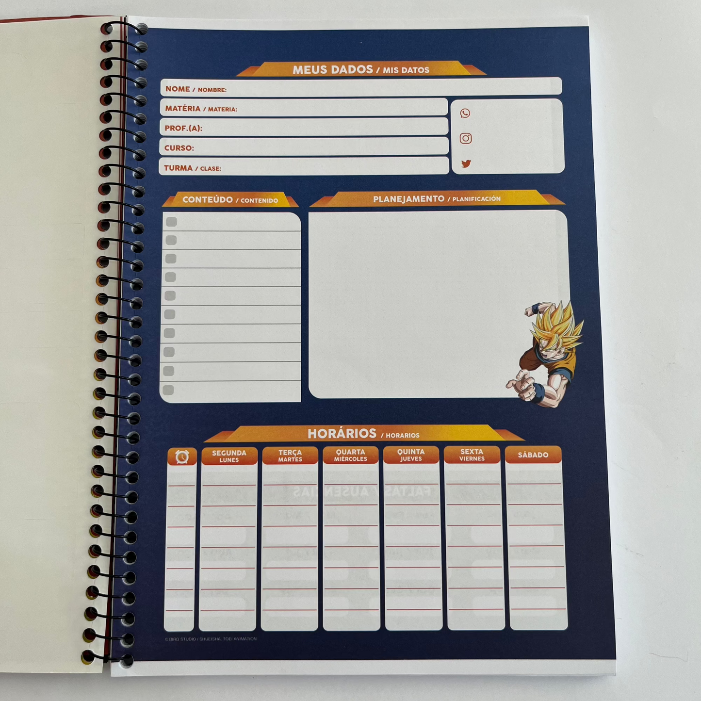 Caderno Dragon Ball Z Universitário Capa Dura 1 Matéria 80 Folhas | São Domingos