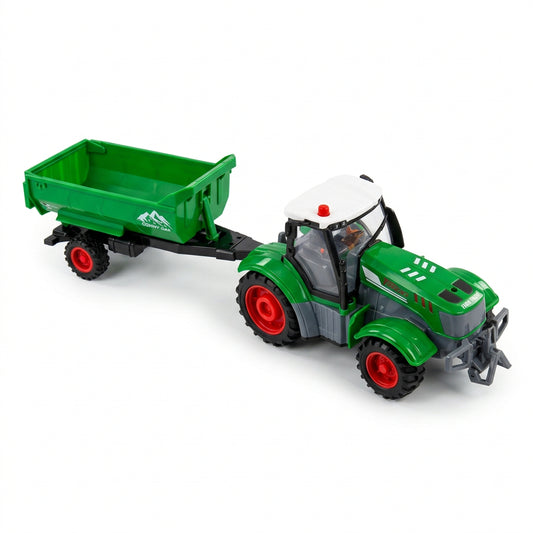 Trator de Controle Remoto com Caçamba Basculante Sino Toys — Escala 1:24, 4 Canais, 27 MHz | Ref. QH205-2D