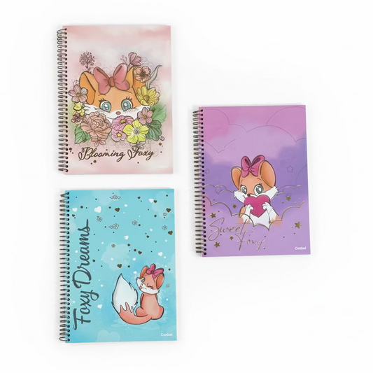 Caderno Foxy Teen 1 Matéria 80 Folhas Credeal, Capa Dura, Universitário 200×275 mm
