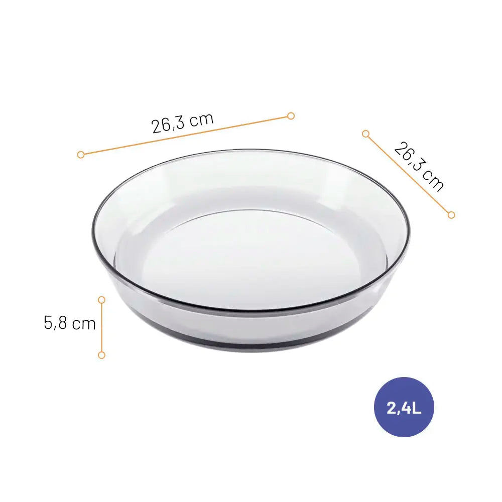 Assadeira Vidro Redonda 2,4 L Marinex – Nadir | Forno, Micro‑ondas e Lava‑Louças