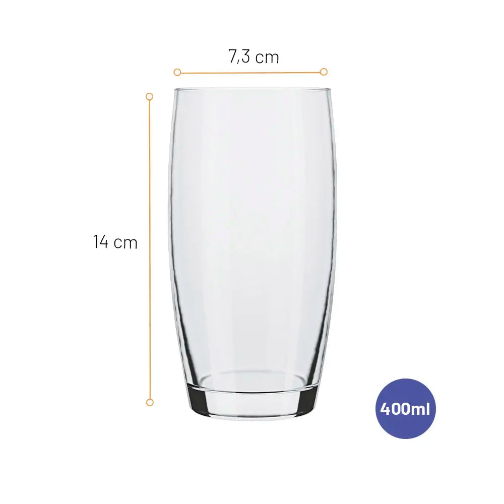 Jogo 6 Copos Long Drink Oca 400ml Vidro Transparente | Nadir