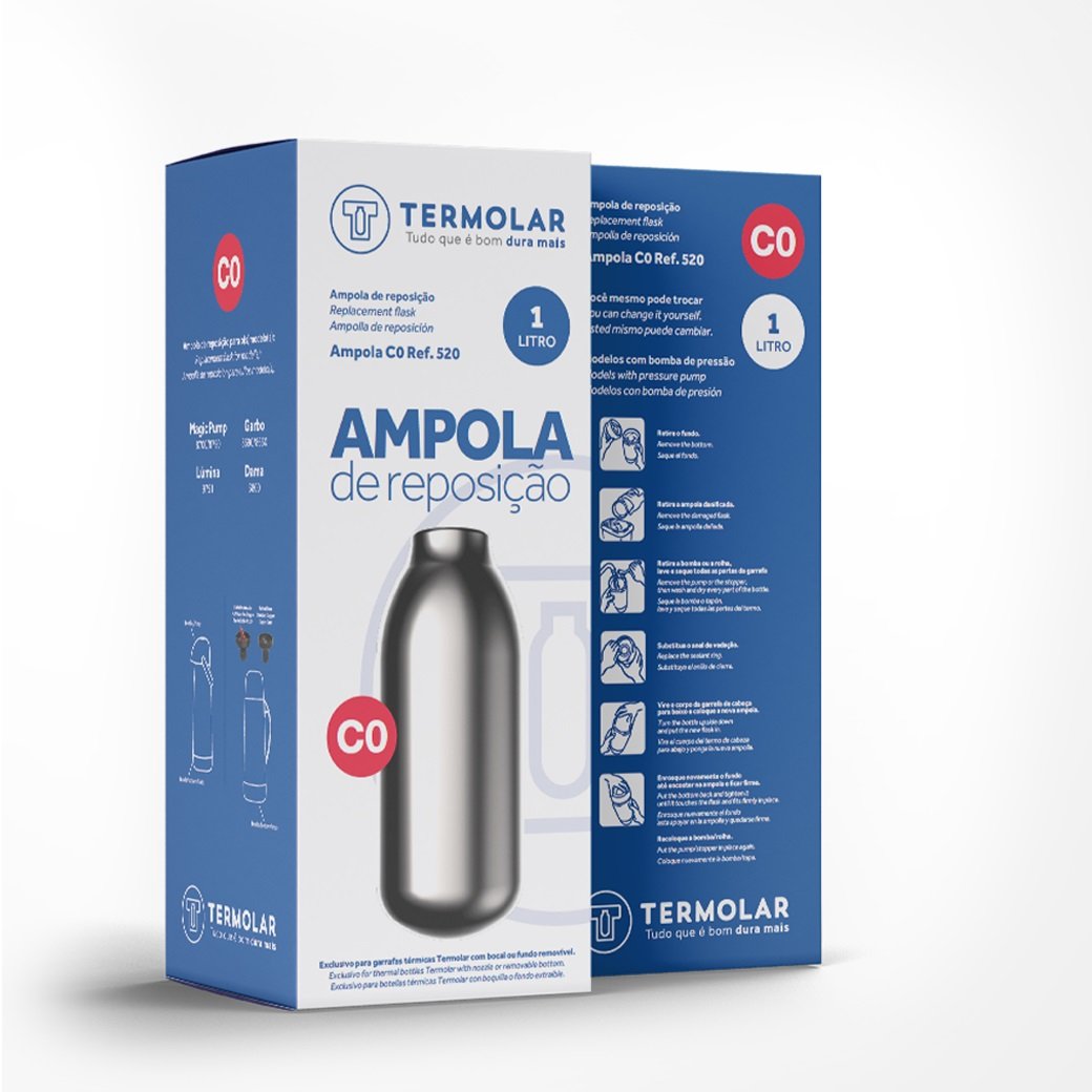 Ampola de Reposição Termolar 1L — Vidro Térmico | Compatível Lúmina & Magic Pump