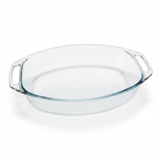 Assadeira Oval de Vidro Seletta 3,2L Marinex — Do Forno à Mesa com Elegância