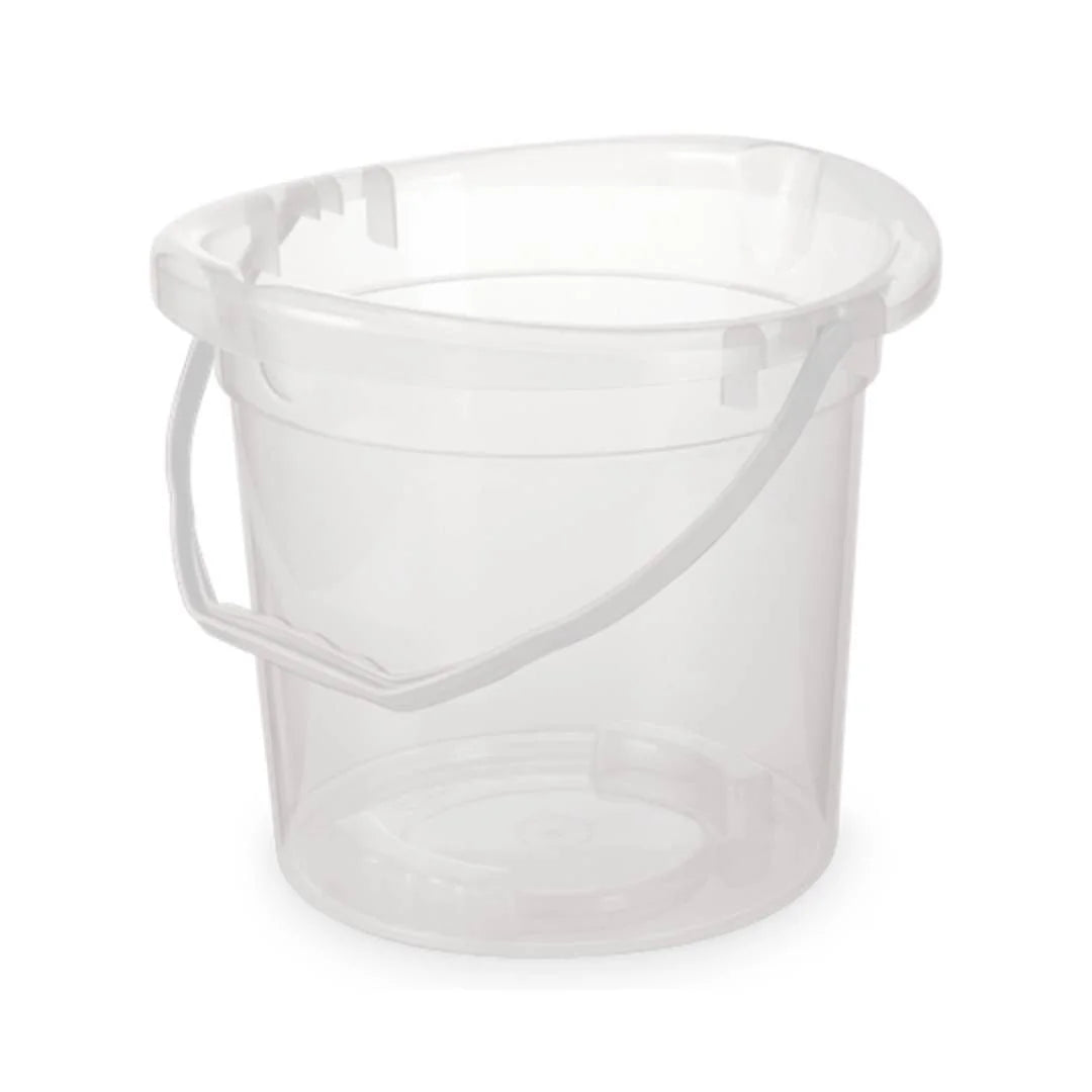 Balde 11 L Transparente Plasvale – Ideal para limpeza, medição e uso doméstico
