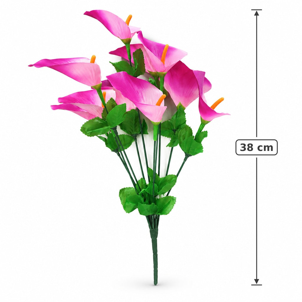Buquê de Copo-de-Leite Artificial Lavanda 38 cm – 10 Hastes | Florarte
