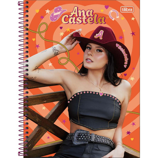 Caderno da Ana Castela | Universitário Capa Dura 1 Matéria 80 Folhas | Tilibra