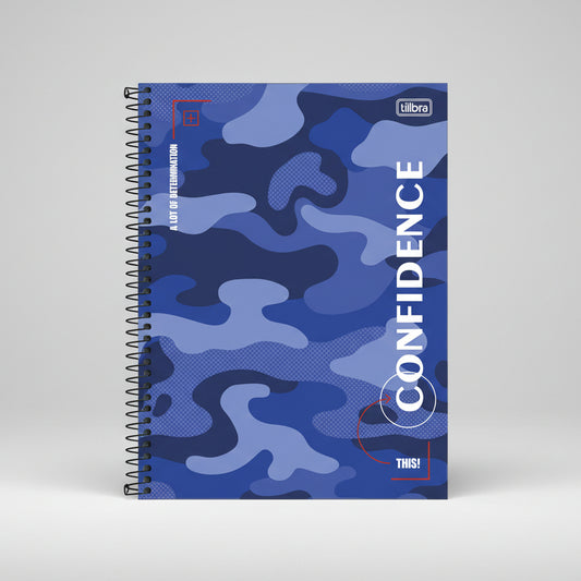 Caderno Camuflado Hide | Universitário Capa Dura 1 Matéria 80 Folhas | Tilibra