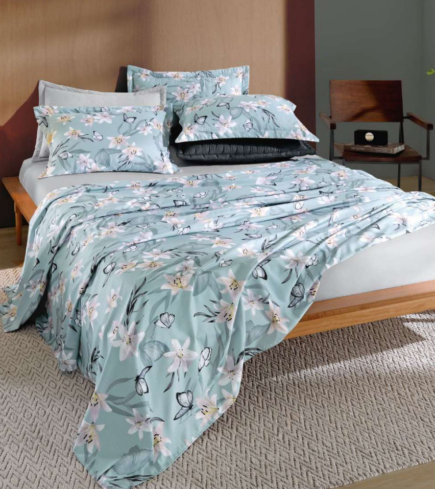 Jogo 3 Peças Roupa de Cama Queen Toque de Algodão - Calia | Hedrons