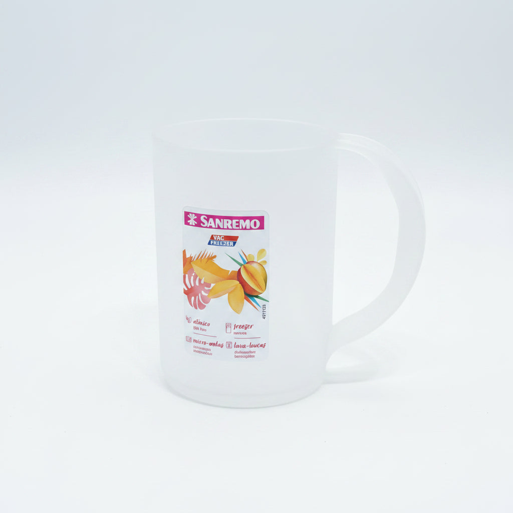 Caneca Plástica Sanremo 450ml Vac Freezer – Micro-ondas, Freezer e Lava-louças | BPA Free