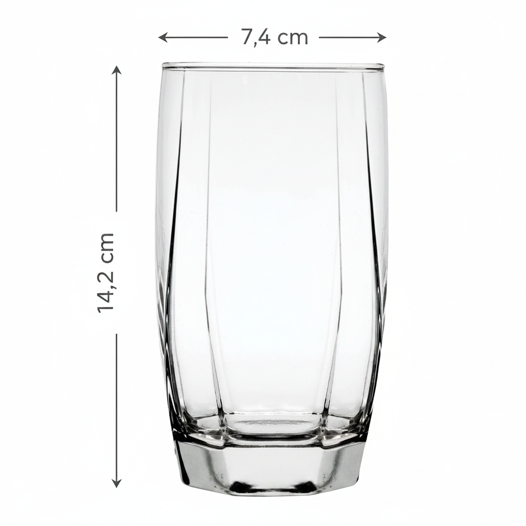 Jogo 6 Copos Long Drink Capri 425 ml — Nadir | Vidro de Alta Resistência